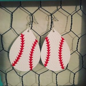 Faux leather earrings